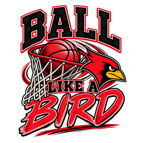 Original Ball Like a Bird DTF artwork on a transparent background
